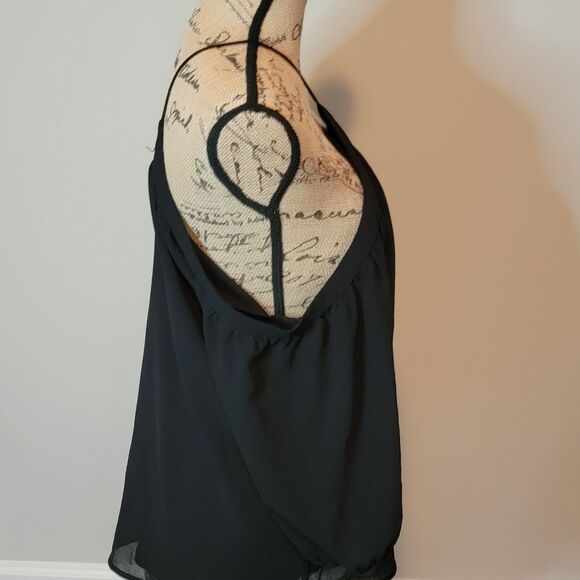 Papermoon black halter off the shoulder blouse - Picture 3 of 5